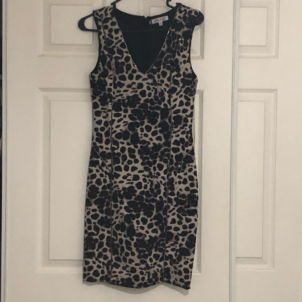 Jennifer Lopez animal print cocktail dress